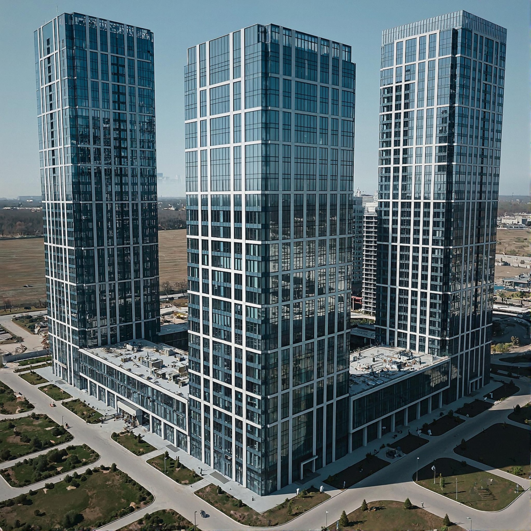 Completed commercial building