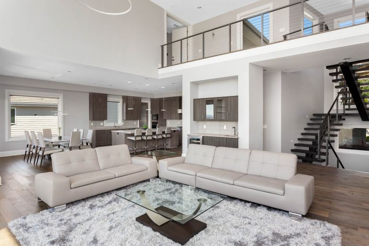 Modern kitchen and dining area