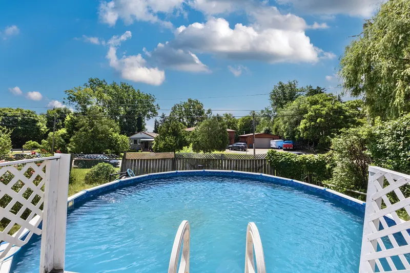 Backyard pool and deck — Hamilton real estate photography by Estate Shutter