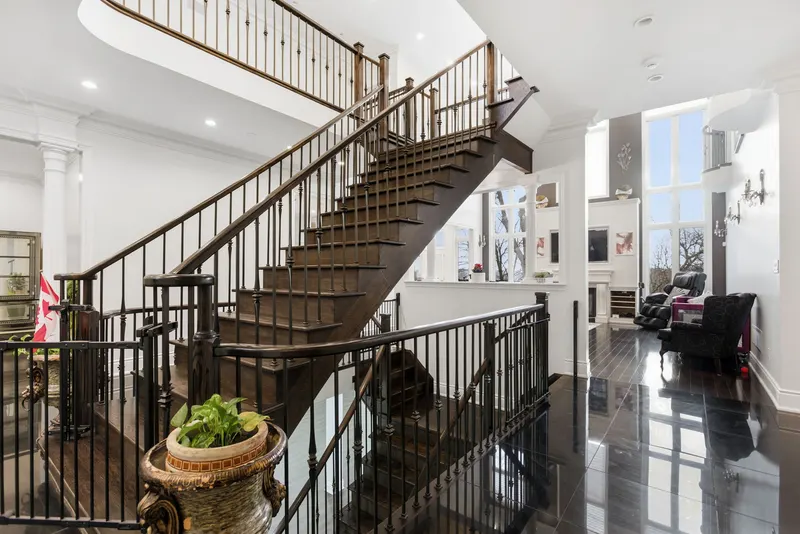 Open staircase and foyer — Pickering real estate photography by Estate Shutter