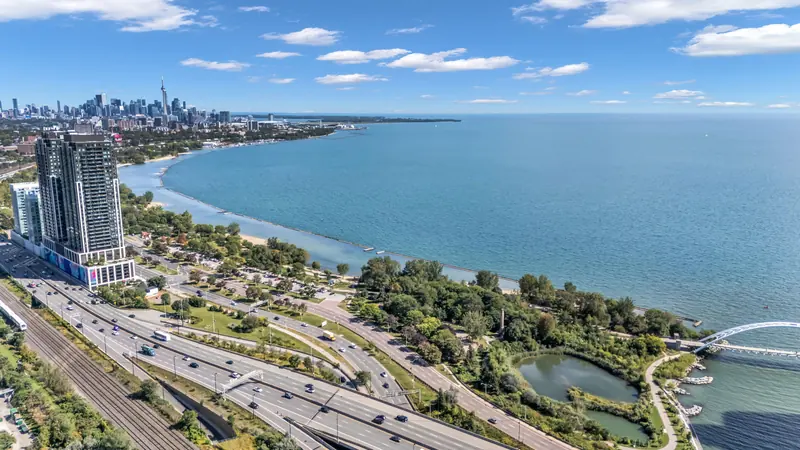 Lakeshore aerial — Toronto real estate photography by Estate Shutter
