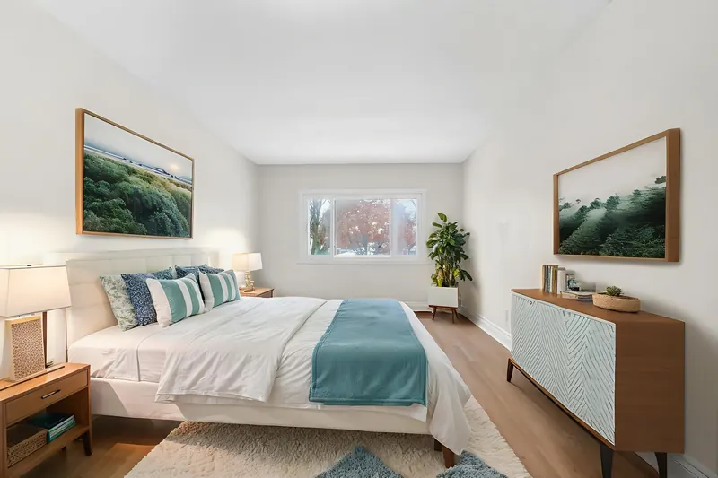 Virtually staged bedroom — Windsor real estate photography by Estate Shutter