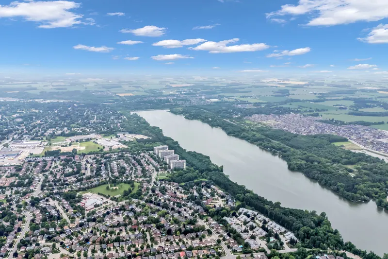 Aerial over Woodstock — Woodstock real estate photography by Estate Shutter