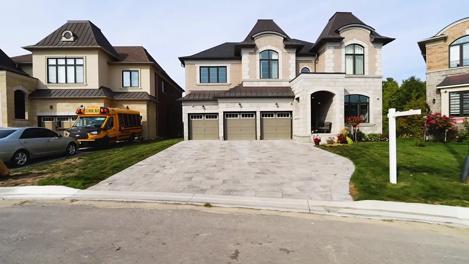 Stone estate exterior in Vaughan — cinematic real estate video by Estate Shutter