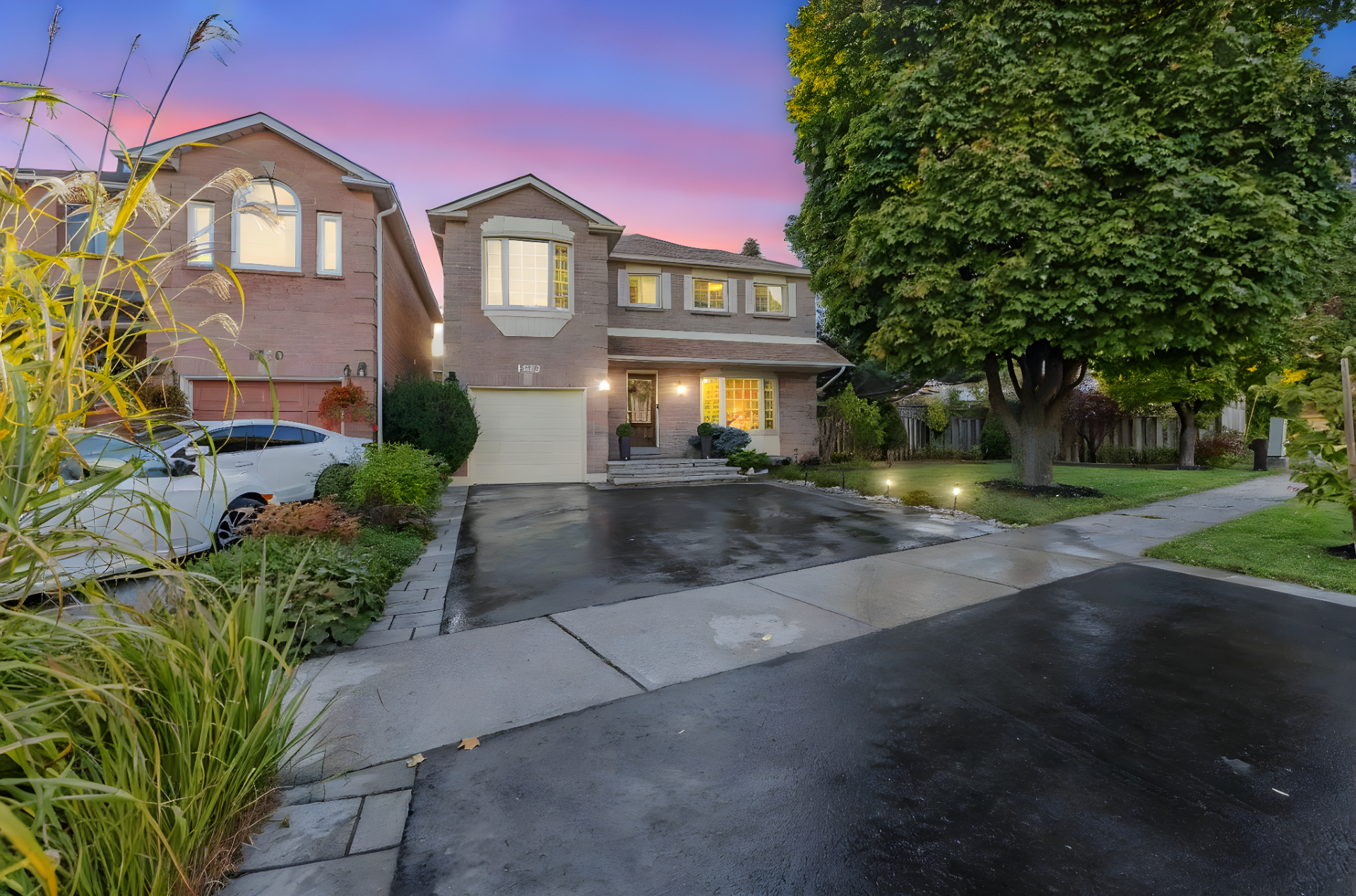 Twilight exterior with dramatic sky