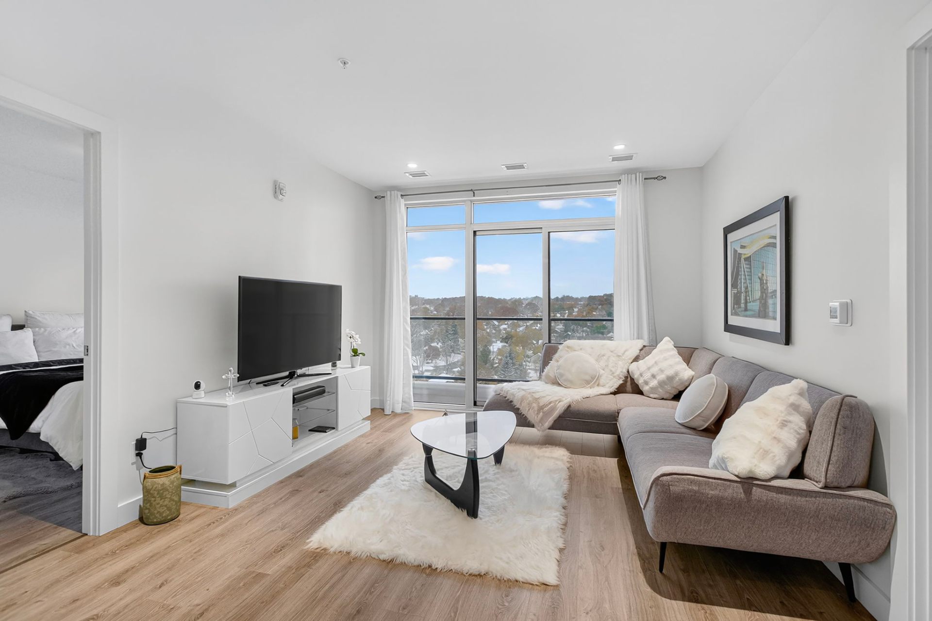 Living room with balcony access